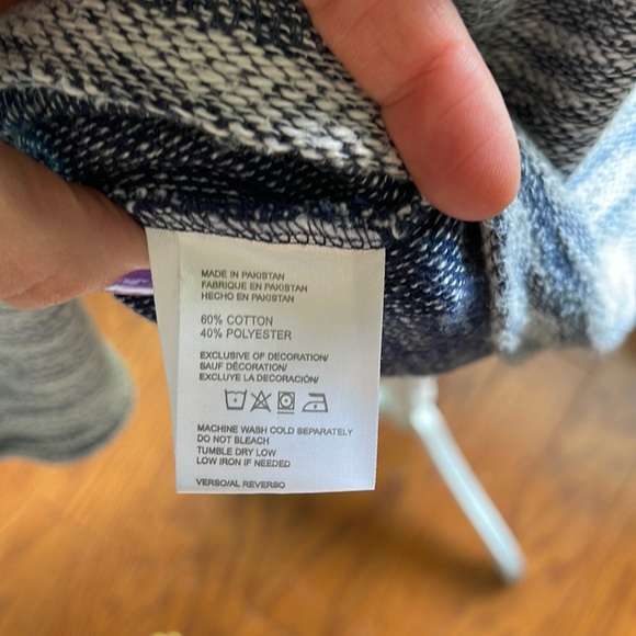 THERMAL Shirt by US Vintage Long Sleeve Gray Top Size Large - Picture 4 of 4